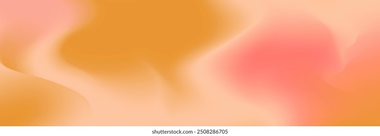 Autumn gradient background with red, orange and peach color. Soft warm mesh for autumn design. Vector illustration