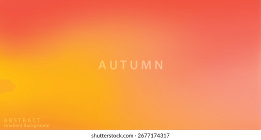 Autumn gradient background with warm orange, yellow, and red colors, abstract design, soft and calm mood