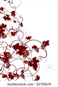 Autumn grapevine vector background template
