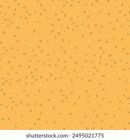 Autumn Grass Texture Pattern Background,Vector Seamless nature orange field with wild meadow flowers,Pattern Repeat Yellow floor ground of Fall season,Natural floral abstract wallpaper background

 