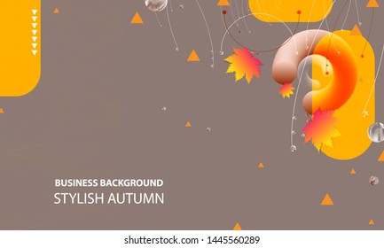 Autumn gray background business style abstract color orange