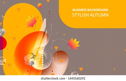 Autumn gray background business style abstract color orange