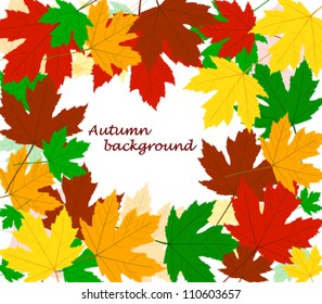 Autumn greeting card with the text