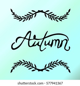 Autumn greeting card vector illustration. Cloth design, wallpaper, wrapping, textiles, paper, cards, invitations, holiday