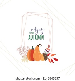 autumn greeting frame 