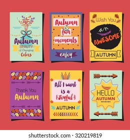 Autumn greetings template journaling cards set