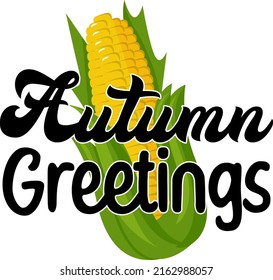 Autumn greetings. - Thanksgiving SVG design
