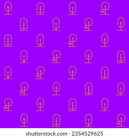 Autumn Halloween Trees Vector Seamless Pattern