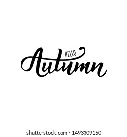 Autumn hand lettering text.  Good for cards, banners templates, web, poster. Autumn advertising design.