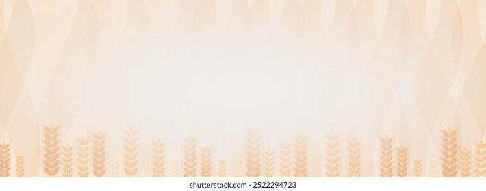 Autumn Harvest Background with Wheat Stalks