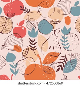 Autumn harvest seamless pattern