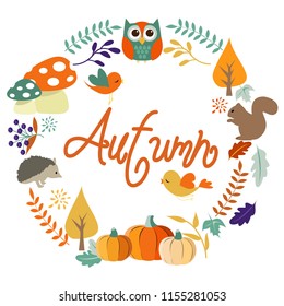 Autumn harvest and Thanksgiving Day poster design