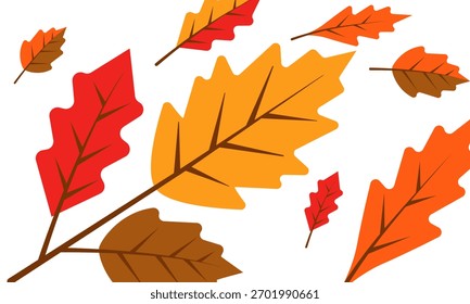 El otoño ha llegado de fondo. Ilustración vectorial 