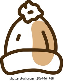 Autumn hat, illustration, vector, on a white background.