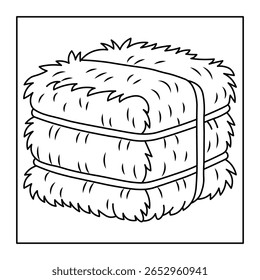 Autumn Haystack Coloring Sheet – Fall Farm Fun Printable