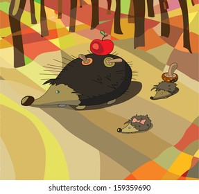autumn hedgehogs