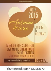 Autumn Is Here Event Flyer