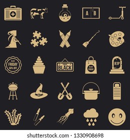 Autumn holidays icons set. Simple set of 25 autumn holidays vector icons for web for any design