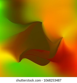 Autumn holographic background. Foil green, orange and red texture. Abstract soft pastel colors backdrop. Trendy creative vector cosmic gradient. Vibrant print illustration. Creative neon template.