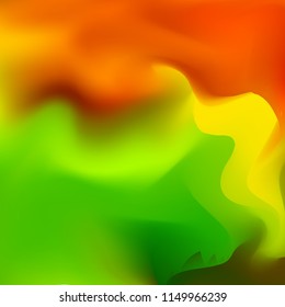 Autumn holographic background. Foil green, orange and red texture. Abstract soft pastel colors backdrop. Trendy creative vector cosmic gradient. Vibrant print illustration. Creative neon template.