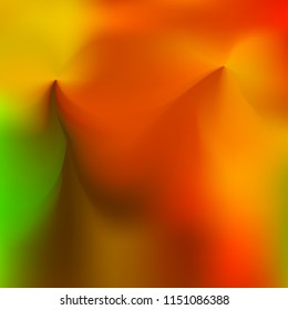 Autumn holographic background. Foil green, orange and red texture. Abstract soft pastel colors backdrop. Trendy creative vector cosmic gradient. Vibrant print illustration. Creative neon template.