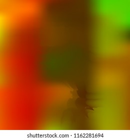Autumn holographic background. Foil green, orange and red texture. Abstract soft pastel colors backdrop. Trendy creative vector cosmic gradient. Vibrant print illustration. Creative neon template.