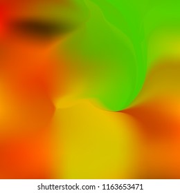 Autumn holographic background. Foil green, orange and red texture. Abstract soft pastel colors backdrop. Trendy creative vector cosmic gradient. Vibrant print illustration. Creative neon template.