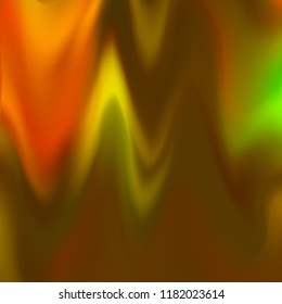 Autumn holographic background. Foil green, orange and red texture. Abstract soft pastel colors backdrop. Trendy creative vector cosmic gradient. Vibrant print illustration. Creative neon template.