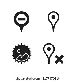 autumn icon. 4 autumn vector icons set. placeholder and landscape icons for web and design about autumn theme