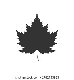 Icono de otoño. Icono plano hojas de otoño. Ilustración del vector