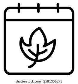 Autumn icon illustration in line style. Perfect for website mobile app presentation. Suitable for any user interface and user experience