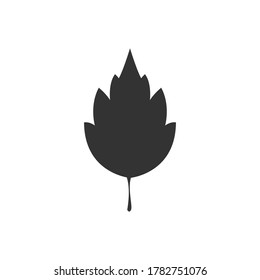 Autumn icon leaf. Flat icon leaves. Vector illustration