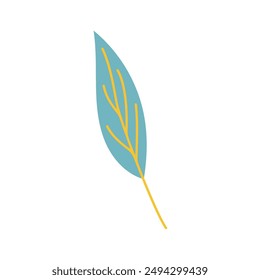 Autumn icon leaf in flat style. Autumn design for decoration, greeting card and logo. Vector illustration isolated on a white background.