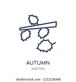 Autumn icon. Autumn linear symbol design from Weather collection. Simple outline element vector illustration on white background.