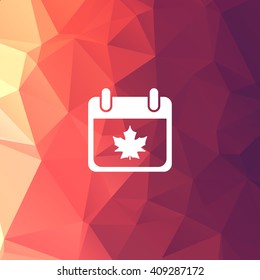Autumn icon. Maple leaf. Vector illustration