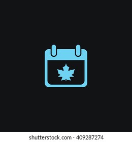 Autumn icon. Maple leaf. Vector illustration