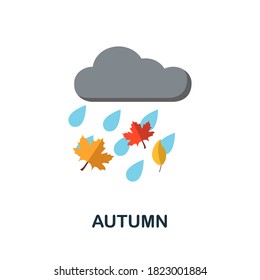 Autumn icon. Monochrome simple Autumn icon for templates, web design and infographics