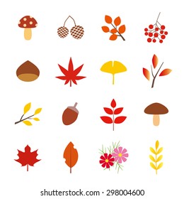 Autumn icon set