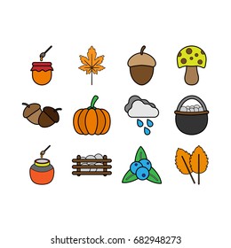 autumn icon set