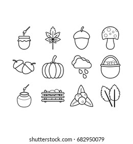 autumn icon set
