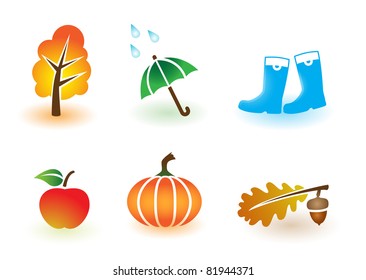 Autumn icon set