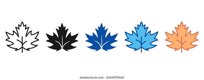Autumn Icon Set Multiple Style Collection