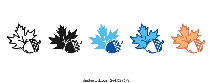 Autumn Icon Set Multiple Style Collection