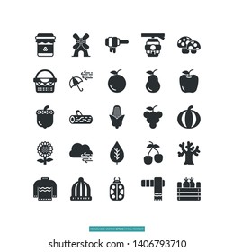 Autumn Icon Set Vector Illustration Logo Template