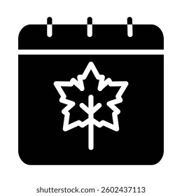 Autumn Icon in Solid Style