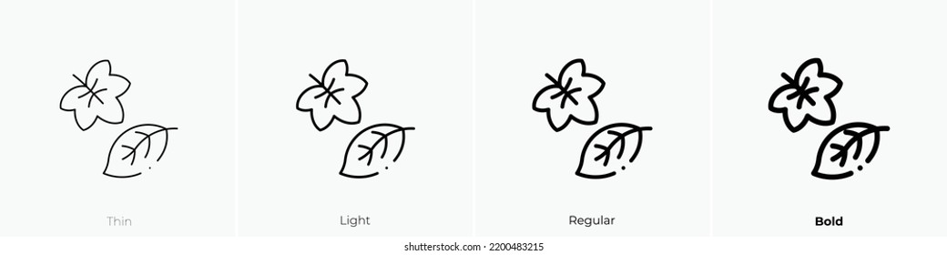 autumn icon. Thin, Light Regular And Bold style design isolated on white background