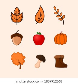 autumn icon, vector for a banner template in autumn, or a promo in autumn