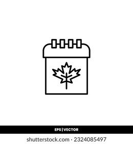 Autumn icon vector illustration logo template for many purpose. Isolated on white background.