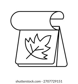 Autumn icon with white background vector stock illustration
