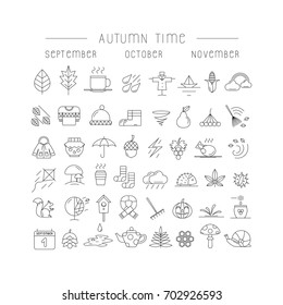 Autumn icons.